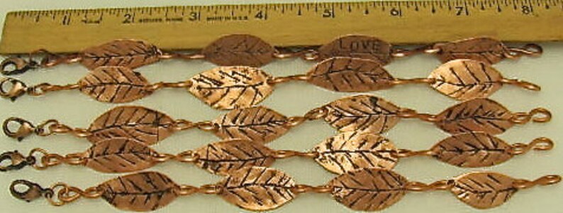 Pure Copper Bracelets Copper Wire Bracelets Custom Copper Bracelets. Copper Leaf Bracelet