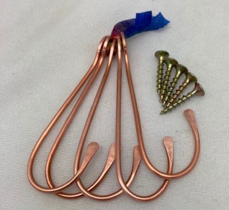 Copper Kitchen Hooks. Copper J Pot Hooks with Etsy