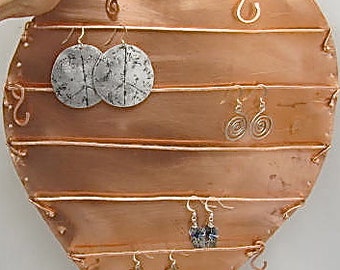 Copper Heart Jewelry Display. Valentines Jewelry Hanger. Heart Wall Fixture. Home Decor Heart. ONSALE. Made with love x.