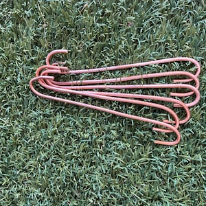 Handmade Heavy Duty Copper S Hook. Plant or Pan Hanger. Garden  Basket Hanger. Artisan crafted by Jayne.USA Made.  5" &  7".