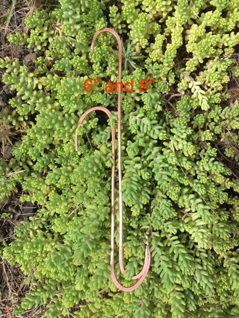 1 Copper Hooks Copper Garden Hooks Elongated S Hook 1 Etsy