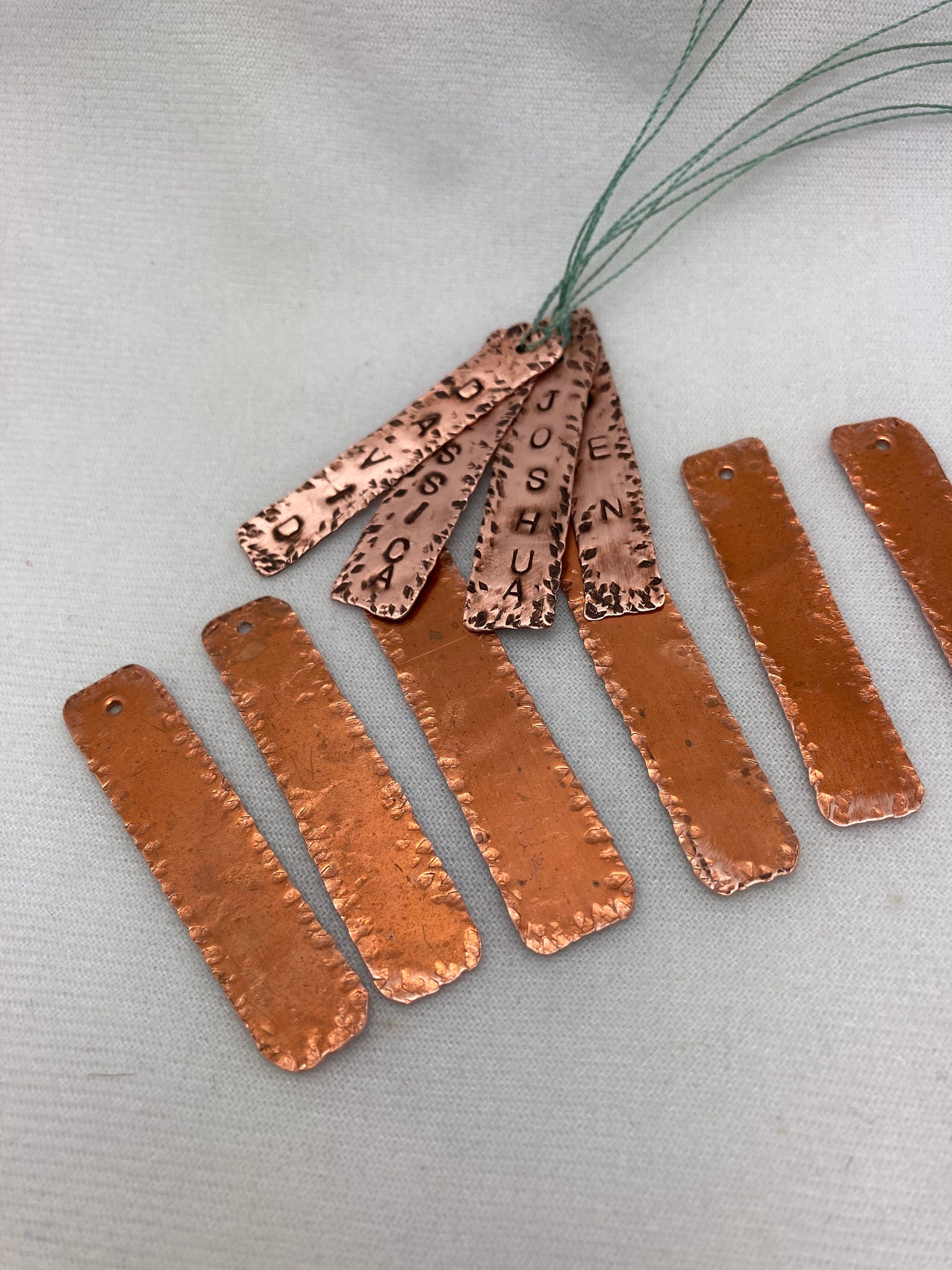 Copper Stamped Gift Tags One Pure Copper Name Tag..copper Etsy