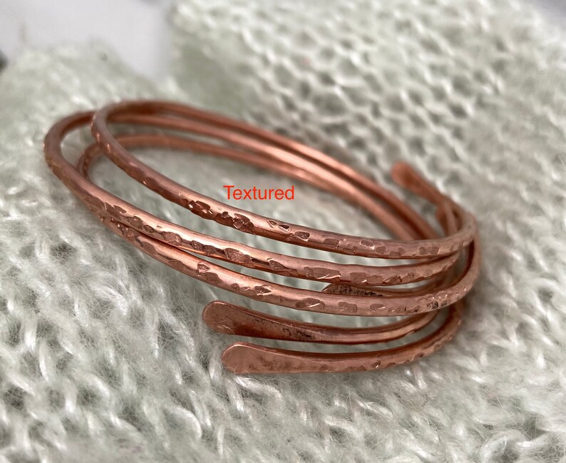 Copper Bangles Bracelet.Single Adjustable Pliable Copper | Etsy