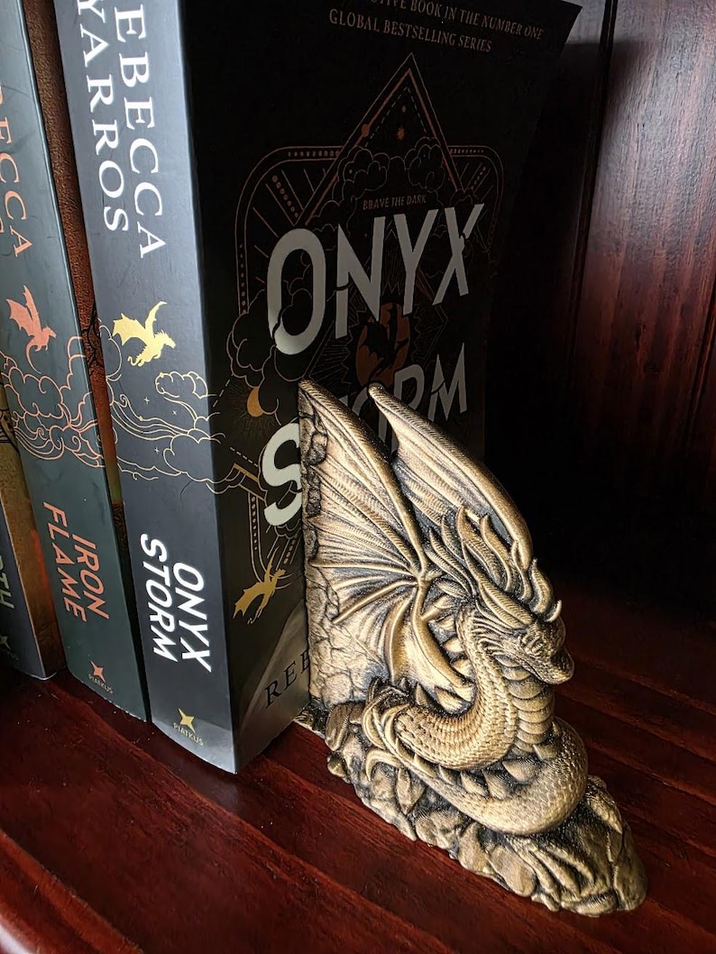 Serre-livres Dragon Majestueux – Décoration intérieure fantastique, cadeaux uniques pour les amoureux des livres image 2