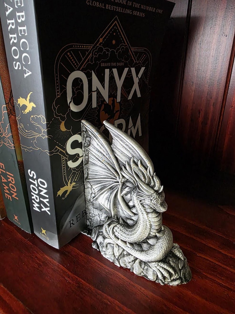 Serre-livres Dragon Majestueux – Décoration intérieure fantastique, cadeaux uniques pour les amoureux des livres image 3