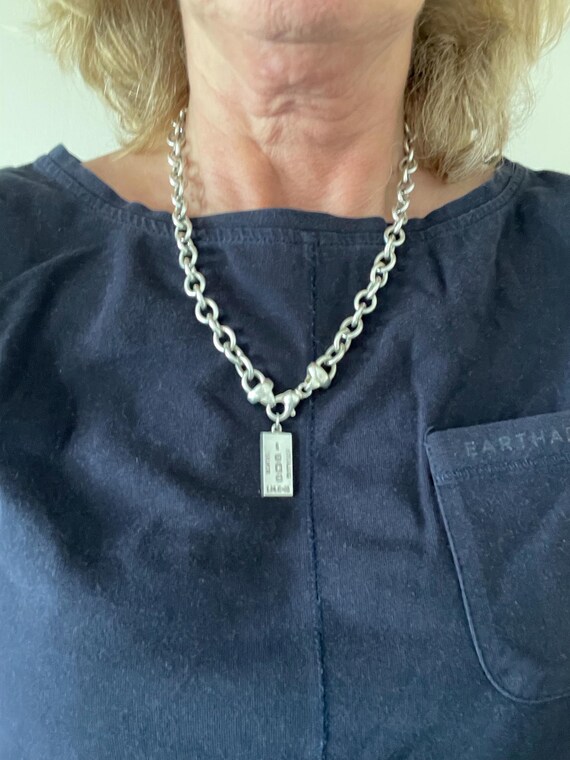 Solid silver versatile Necklace - image 9