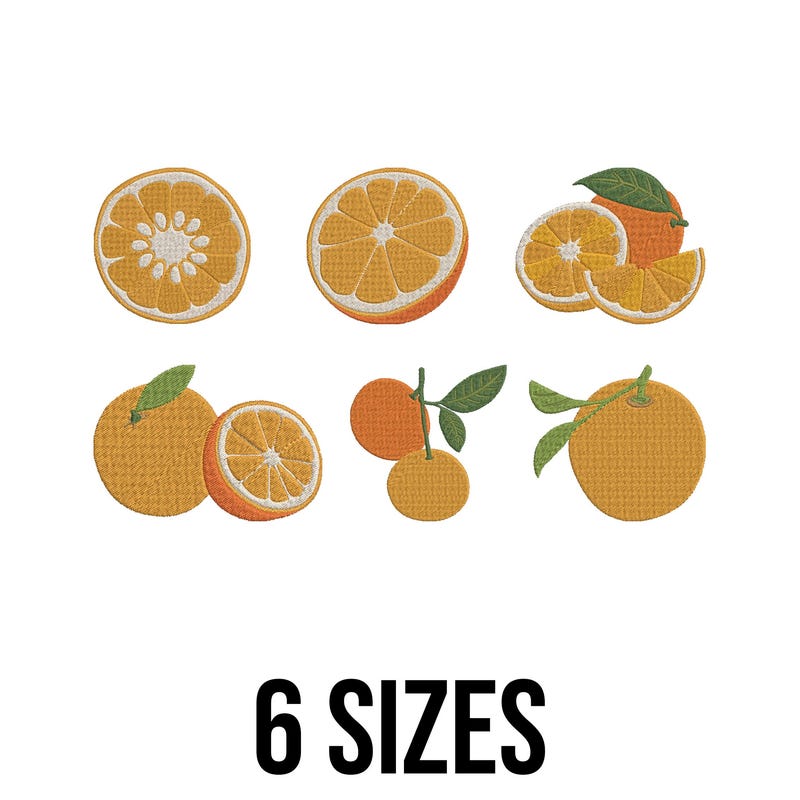 Small Orange Citrus Embroidery Kit main image 1