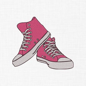 Sneakers Embroidery Design Pink Sneakers Embroidery Design Women Shoes Embroidery Design Machine Embroidery Design 5 Sizes Digital Download