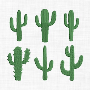 Cactus Bundle Embroidery Design Cactus Plant Embroidery Design Cactus Embroidery Files Machine Embroidery Files 5 Sizes Digital Download