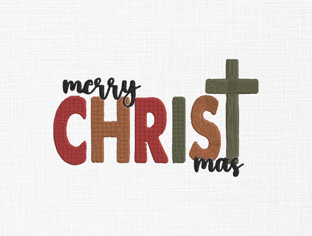 Merry Christmas Embroidery Design Christmas Cross Embroidery Design ...