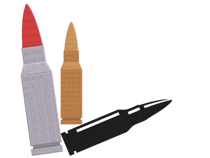 Bullets Embroidery Design - Bullet Embroidery Design - Bullet ...