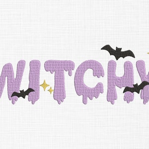 Witchy Embroidery Design, Witchy Embroidery File, Trendy Embroidery Design for Halloween, Halloween Machine Embroidery 5 Sizes Download