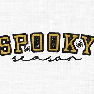 Spooky season embroidery design Halloween embroidery design Spooky embroidery design Machine embroidery 5 sizes digital download
