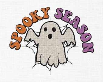 Spooky season embroidery design Halloween embroidery design Cute Ghost embroidery design Machine embroidery 5 sizes digital download