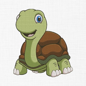 Baby Turtle Embroidery Design Cute Turtle Embroidery Design Animals Embroidery Design Machine Embroidery 6 Sizes Digital Download