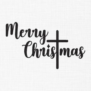 Christmas Cross Embroidery Design Merry Christmas Embroidery Design Christian Christmas Machine Embroidery Design 5 Sizes Digital Download