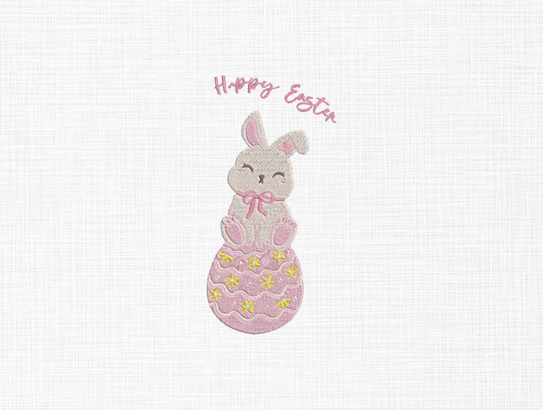Cute Easter Bunny Egg - Machine Embroidery Design - Easter Bunny ...