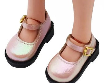 Scarpe Mary Jane in similpelle perlata per bambole Blythe, OB22, OB24 e simili