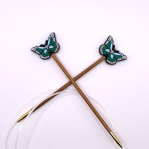 Butterfly Stitch Stopper/ Cute Knitting Needle Tip Protector/   Needle Stoppers/ Fun Stitch Holder/ Point Protector