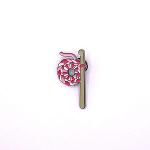 Crochet Hook Enamel Pin/ Crochet Bag Brooch/ Knitting and Yarn Bag Badge