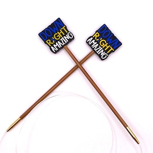 Down Syndrome Awareness Stitch Stopper/ Cute Knitting Needle Tip Protector/  Needle Stoppers/  Stitch Holder/  Point Protector