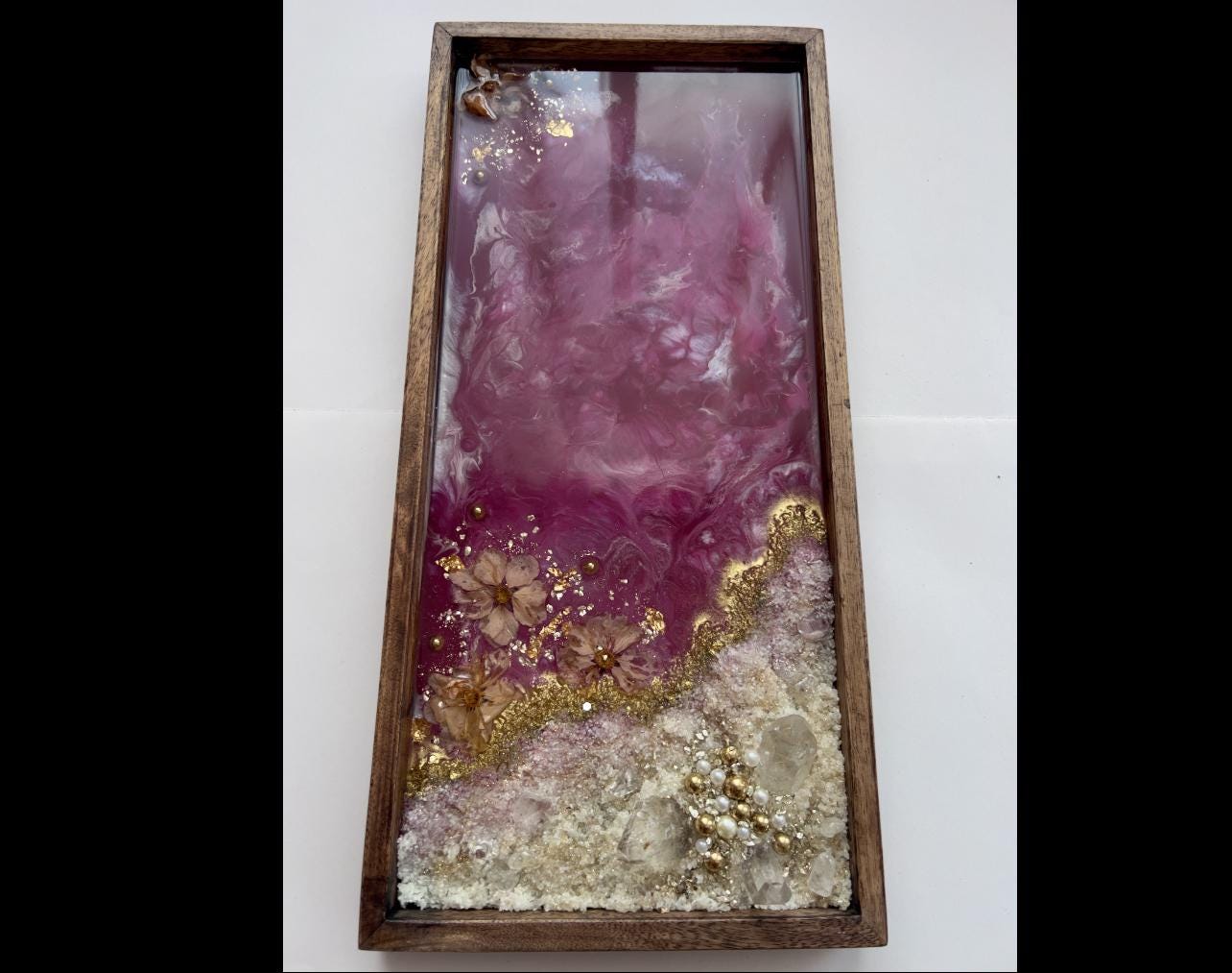 decorative tray, tray, resin, epoxy, crystal, crystal, epoxy resin