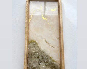 decorative tray, tray, resin, epoxy, crystal, crystal, epoxy resin