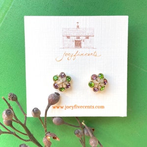 Vintage Grapes Drop Earrings. Whimsical Earrings. Fruit