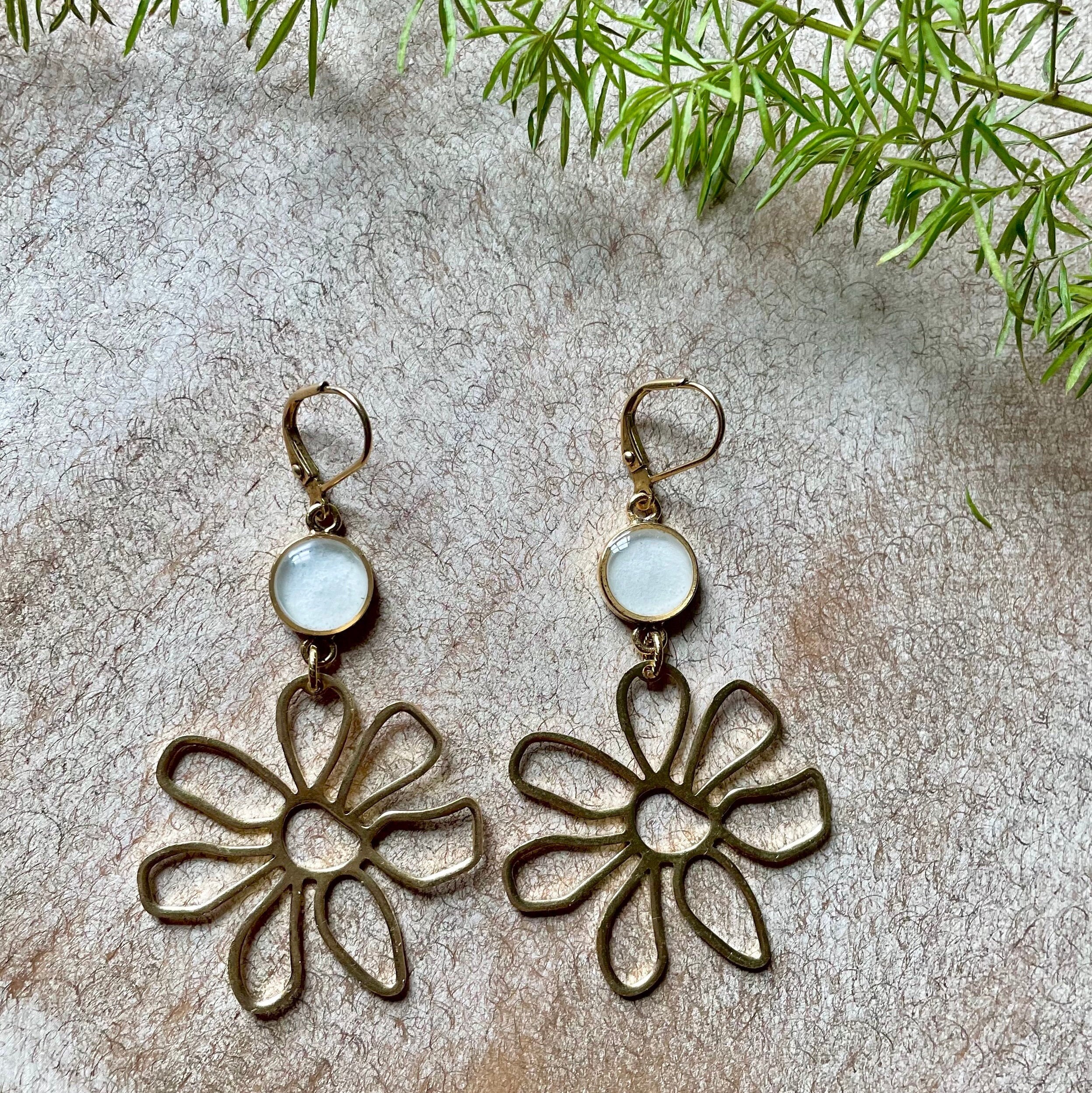 ■VINTAGE HOLLYWOOD■ Nature Daisy Earrings VH2435EA001M 611l7tiQggL._AC_SL1080_.jpg