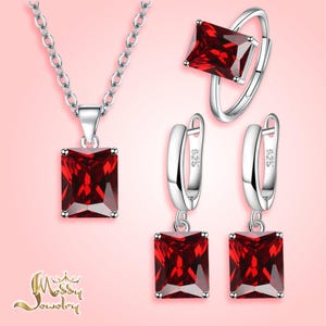 Dainty Pendant Jewelry Set   Wedding Ring Earrings Necklace For Her Zircon Crystal Jewelry Set Christmas Gift