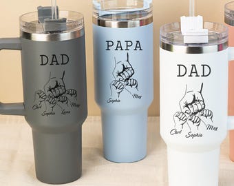 Papa Becher, Opa Becher, Wasserflasche für Papa, Opa Stanley Becher, Vatertagsgeschenk 40 Unzen Becher Tasse, neuer Vater Geschenk, Geschenk für Ehemann
