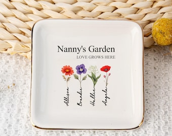 Portagioie da giardino della nonna, regalo della nonna, regalo della mamma, regali per la mamma dalla figlia, regalo di Natale per la nonna, nonna, nome personalizzato per bambini