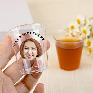 Bicchierini da shot personalizzati, divertenti bicchierini da shot, bomboniere per feste di Natale, bicchierini da shot con foto, bicchierini da shot con viso, bicchierini da shot per feste di compleanno