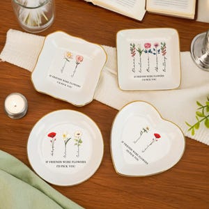 Our Friendship Is Endless - Bestie Personalized Custom Jewelry Dish - Christmas Gift For Best Friends, BFF, Sisters