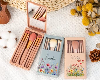 Christmas Gift for Sister Unique Gift for Her Personalised Bridesmaid Gifts, Makeup Brushes, Wedding Party Gift Makeup Brush Set