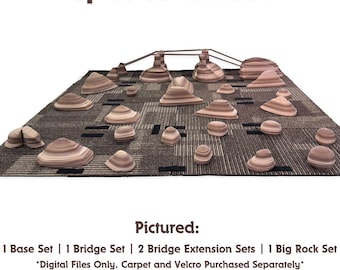 Pliki do druku 3D: Przeszkody dla gąsienic RC, skala 1/24 1/18 (pliki cyfrowe)