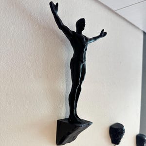Climbing Man Wall Sculpture: Adventurer Home Decor