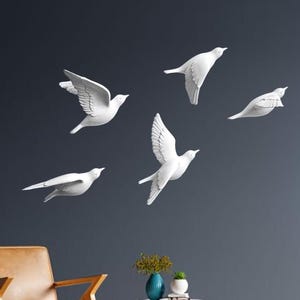 Birds in Flight Wall Art: Elegant Home Decor Sculptures