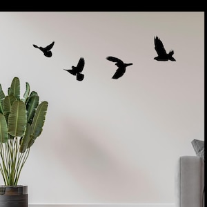 Metal Animals Home Decor, Flying Birds Wall Hanging,Garden Decor,statue Minimal Swallows Wall Art,Housewarming Figure Gift,Unique Sculpture