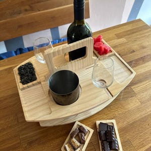 Wine Lover Gift, Outdoor Wine Holder, Picnic Wine Table,Sommelier Wine Board, Housewarming Gift, Patio Table, Folding Wine Table, Wine Gifts