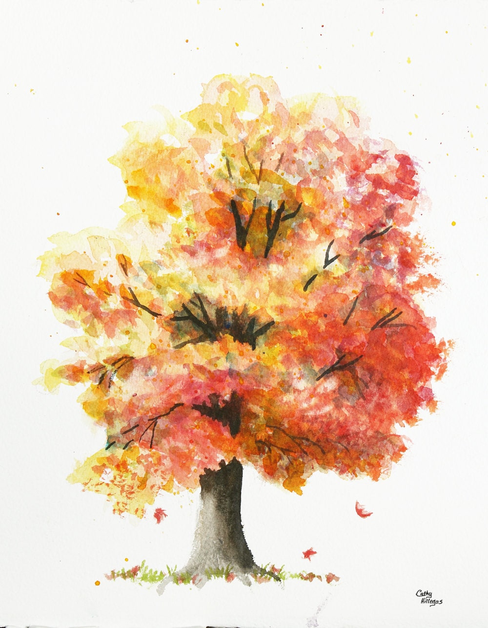 Autumn Drawing Realistic Autumn Tree Leaves Yellow Deciduous Plant Leaf  Elements PNG Images | PSD Free Download - Pikbest