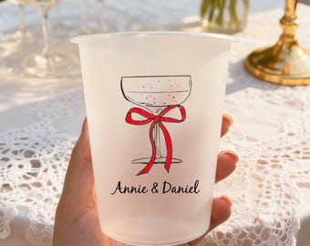 Personalisierte Hochzeit Plastikbecher, individuell gestaltete Plastikbecher, Hochzeitsgeschenke, Hochzeitsgeschenke