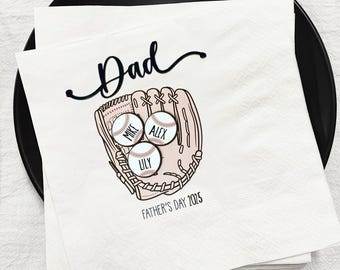 Personalisierte Vatertagsservietten, benutzerdefinierte Party-Cocktailservietten, Geschenk für Vater, Vatertagsservietten in loser Schüttung, Geschenk für Opa