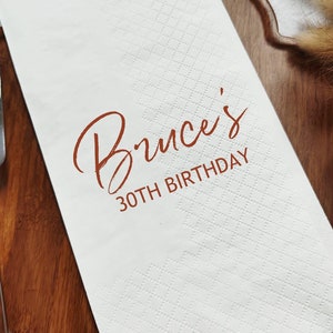 Geburtstags-Servietten zum 30. Geburtstag, Servietten zum 30. Geburtstag, Benutzerdefinierte Cocktailservietten, Geburtstags-Partyzubehör