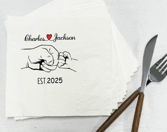 Personalisierte Vatertagsservietten, benutzerdefinierte Party-Cocktailservietten, Geschenk für Vater, Vatertagsservietten in loser Schüttung, Geschenk für Opa