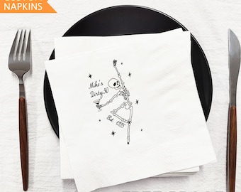 Death to My 20s Custom Napkins, Rip to my 20s Party Napkins, 30th Birthday Napkins, Dirty 30, 30th Birthday Gift, Custom 30th Birthday