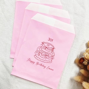 Birthday Favor Bags, Printed 30th Birthday Favor Bags, Earth Friendly Bags, Birthday Candy Bags, Customizable Treat Bags, Favor Bags