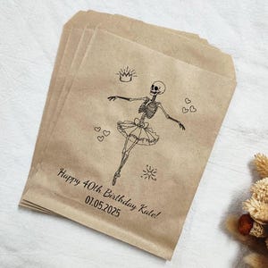40th Birthday Cookies Bag, Custom Birthday Cookies Craft Bag, Personalized Favor Bag, Party Gift Favor Bag, Birthday Favor Bag