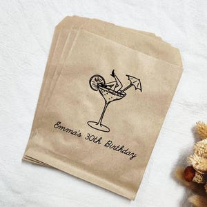 Custom Printed Favor Bags, Treat bag Goodie Bag, Earth Friendly Bags, Birthday Candy Bags, Customizable Treat Bags, Favor Bags, Birthday, 30
