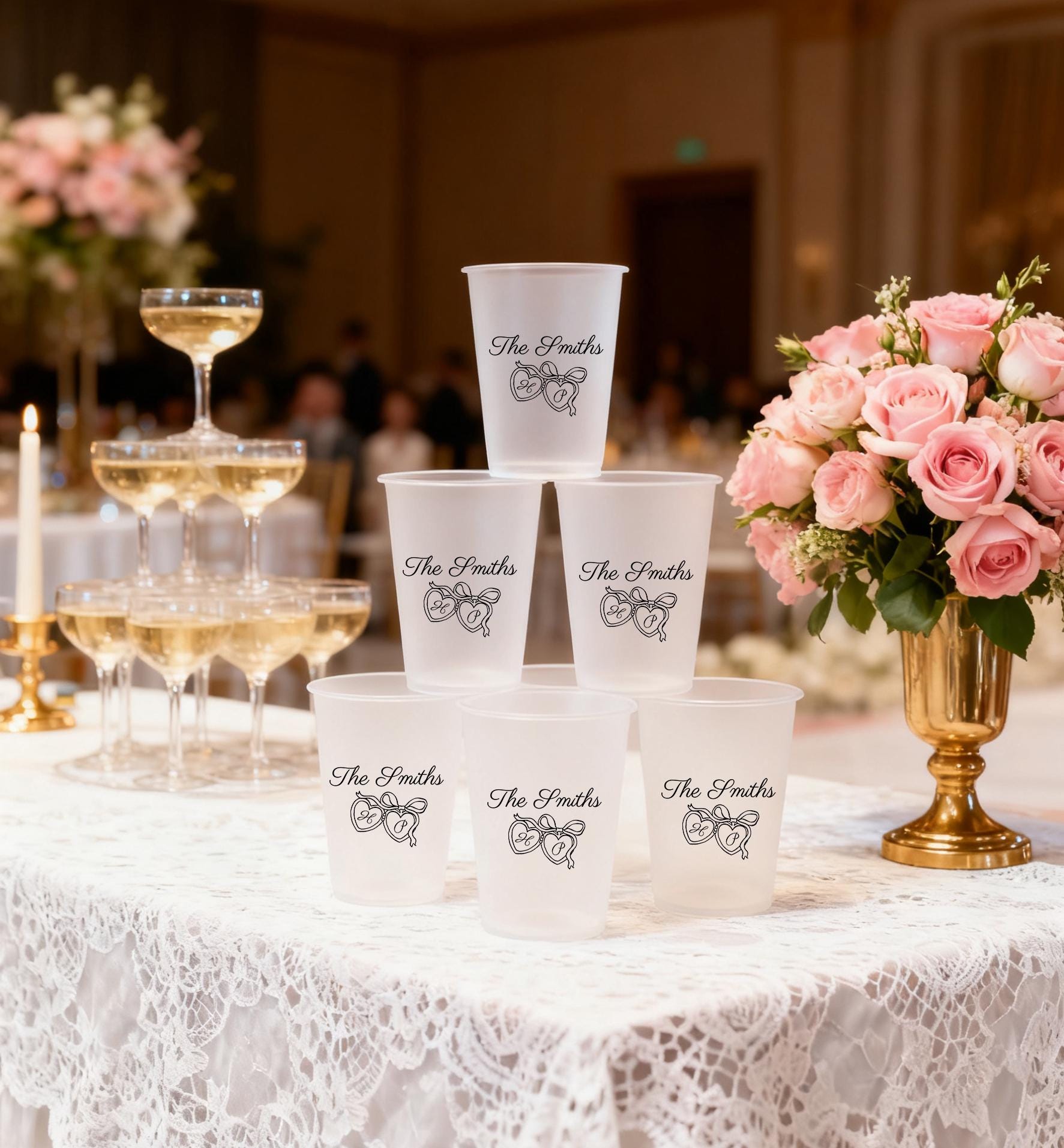 Personalized Wedding 12/16oz Plastic Cups, Custom Plastic Cups, Wedding Personalized Wedding 12/16oz Plastic Cups, Custom Plastic Cups, Wedding
